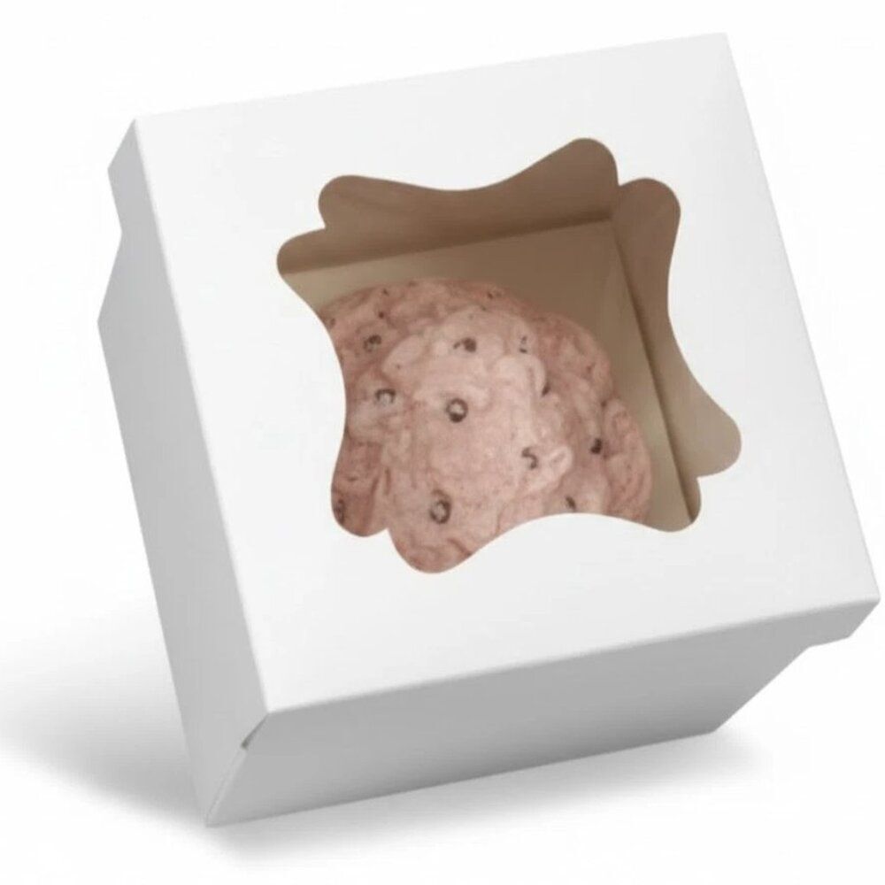 15 Premium White CUPCAKE Boxes with Viewing Window